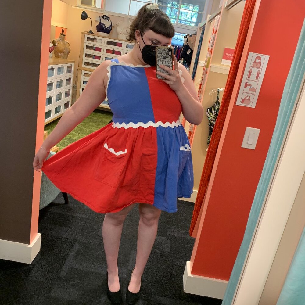 Fashion Brand Company Red & Blue Barbie Dress